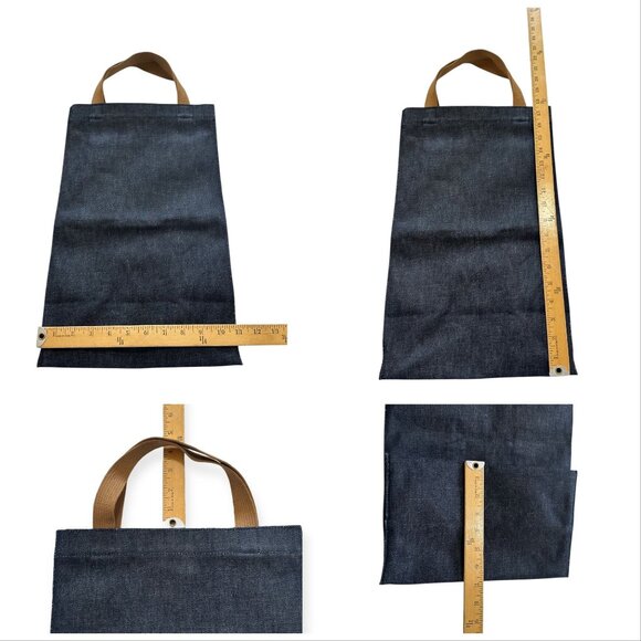 COMME des GARCONS SHIRT Denim Tote Bag Japan S22613 Indigo Tan - Picture 11 of 12